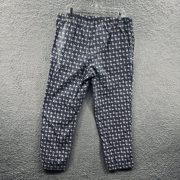 Vineyard‎ Vines Pajama Pants Mens XL Blue Christmas Whale Tree Holiday Lounge - Picture 2 of 12